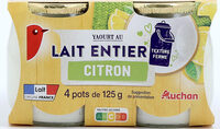Yaourts au lait entier, sucré, au citron
