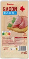 Bacon taux de sel réduit