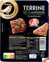 Terrine de campagne au poivre vert label rouge vpf 160g