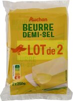 Beurre demi sel Auchan 250 gr