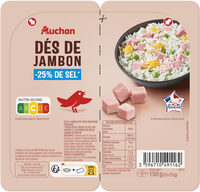 Dés de jambon -25% de sel*
