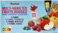 Purées et spécialité de fruits aromatisée panachées sans sucres ajoutés* (4 parfums)*Conformément à la règlementation. Contient des sucres naturellement présents.