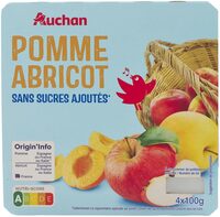 Pomme abricot sans sucres ajoutés**Conformément à la réglementation applicable aux purées. Contient des sucres naturellement présents dans les fruits.