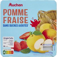 Pomme fraise sans sucres ajoutés**Contient des sucres naturellement présents dans les fruits.