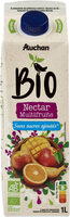 Nectar multiruits à base de concentrés BIO-Sans sucres ajoutés** **contient les sucres naturellement présents. teneur en fruits 81% minimum