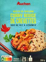 Recette de Thaïlande curry rouge de crevettesduo de riz et légumes
