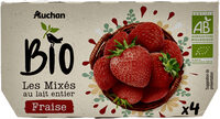 Les mixés au lait entier fraise BIO