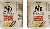 Yaourt mixé mangue vanille bio