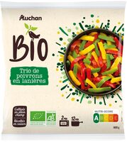 Trio de poivrons bio issus de l'agriculture biologique