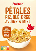 Pétales riz, blé, orge, avoine et miel