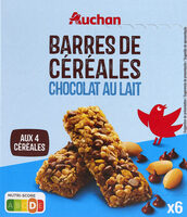 Barres de céréales chocolat au lait