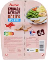 Emincés d'aiguillettes de poulet rôties