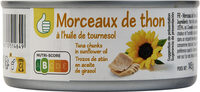 Morceaux de thon à l huile de tournesol