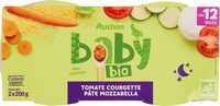 Tomate, courgette, pâtes et mozzarella