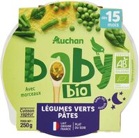 Légumes verts pâtes avec morceaux