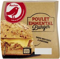 Burger Poulet Emmental sauce moutarde à l'ancienne