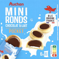 Mini rond chocolat et lait pocket