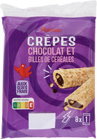 Crêpes chocolat et billes de céréales