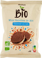 Mini galettes de riz chocolat au lait biologiques