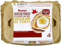 Oeufs de poules elevees au soldates du jour de ponte x6