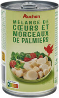 Melange de cœurs et morceaux de palmier