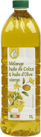 Mélange huile de colza et huile d'olive vierge
