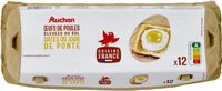 Auchan oeufs dates du jour de ponte sol x12