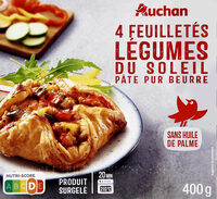 4 feuilletés légumes du soleil pâte pur beurre