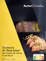 Eminces de thon fumé aux zestes de citron et au thym