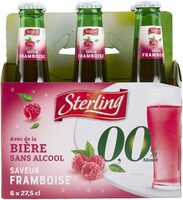 Sterling 0,0%avec de la bière sans alcoolsaveur FRAMBOISE