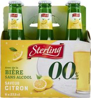 Sterling 0,0%avec de la bière sans alcoolsaveur CITRON