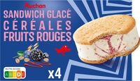 Sandwich glacé céréales fruits rouges