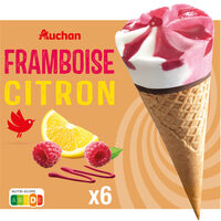 Cônes sorbet framboise citron