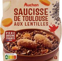Saucisses de Toulouse aux lentilles