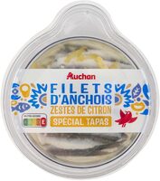 Filet d'anchois marinés et zestes de citron