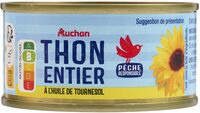 Thon entier à l'huile de tournesol