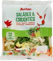 Salades et cruditésDénomination commercialeSalades et cruditésfrisée - carotte - roquette - poivron vert - poivron rouge