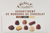 Assortiment de bonbons de chocolat Lait noir blanc