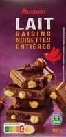Lait raisins noisettes entieres