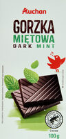Tablette  chocolat  auchan  GORZKA MIETOWA DARK MINT