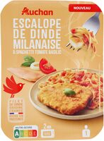 Escalope de dinde milanaise et spaghetti tomate basilic