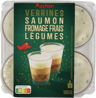 Verrine de saumon fromage frais légumes
