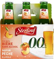 STERLING 0,0%Avec de la bière sans alcoolSaveur Pêche