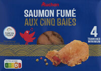 Saumon fumé élevé en Norvège aux cinq baies