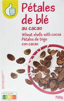 Pétales de céréales extrudées au cacao, goût chocolat