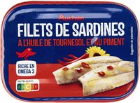 Filets de sardines huile de tournesol et piment