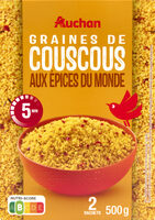 Graines de couscous aux épices du monde