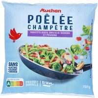 Poêlée champêtreharicots verts, brocolis, oignons et poivrons
