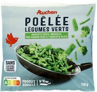 Poêlée légumes vertsHaricots verts, brocolis, pois garden peas et haricots plats