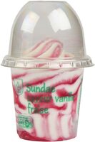 Sundae saveur vanille fraise